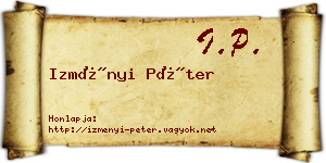 Izményi Péter névjegykártya